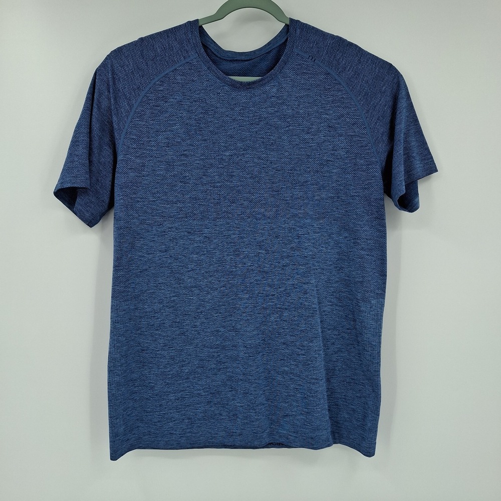 Lululemon Shirt Mens XL Blue Short Sleeve Metal Vent Tee Workout Gym